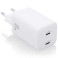 Cargador de Pared GaN Aisens ASCH-65W2P039-W/ 2xUSB Tipo-C/ 65W