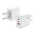 Cargador de Pared GaN Aisens ASCH-65W3P007-W/ 2xUSB Tipo-C/ 1x USB/ 65W