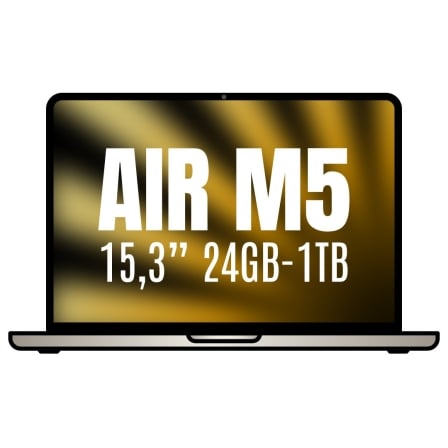 Apple Macbook Air 15,3"/ M5 10-Core CPU/ 24GB/ 1TB SSD/ 10-Core GPU/ Blanco Estrella