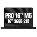 Apple Macbook Pro 16"/ M5 Max 18-Core CPU/ 36GB/ 2TB SSD/ 32-Core GPU/ Negro Espacial