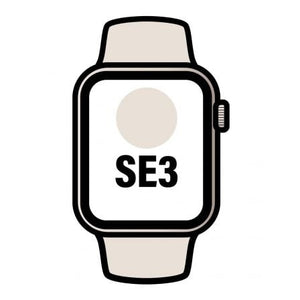 Apple Watch SE3/ GPS/ 40mm/ Caja de Aluminio Blanco Estrella/ Correa Deportiva Blanco Estrella M/L