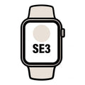 Apple Watch SE3/ GPS/ 44mm/ Caja de Aluminio Blanco Estrella/ Correa Deportiva Blanco Estrella S/M