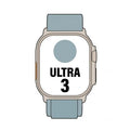 Apple Watch Ultra 3/ GPS/ Cellular/ 49mm/ Caja de Titanio Natural/ Correa Loop Alpine Azul Claro L