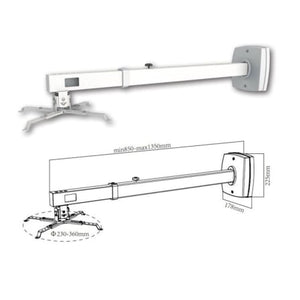 Soporte de Pared para Proyector Approx appSV03P/ Extensible/ hasta 10kg