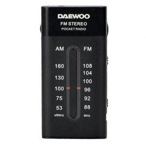 Radio Portátil Daewoo DW1109/ a Pilas/ Negra