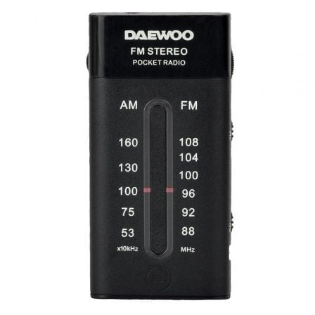Radio Portátil Daewoo DW1109/ a Pilas/ Negra