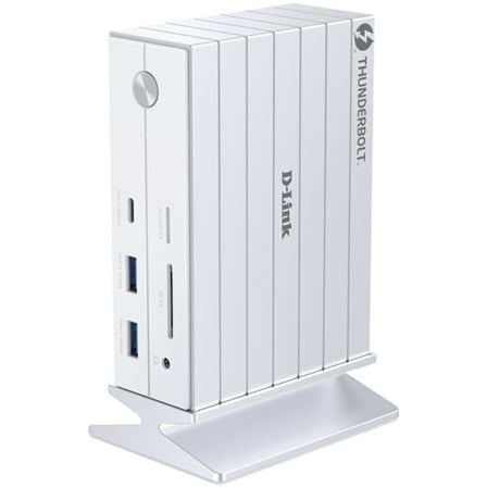Docking Thunderbolt 4 D-Link DUF-E01/E/ 5xUSB/ 2xUSB Tipo-C/ 2xThunderblot/ 1xDisplayPort/ 1xHDMI 4K/ 1xRJ45/ 1xJack 3.5/ 1xLector de Tarjetas/ Blanco