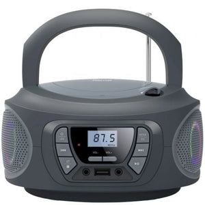 Radio CD Fonestar BOOM-ONE-G/ 13W/ con Cable/ a Pilas/ Gris