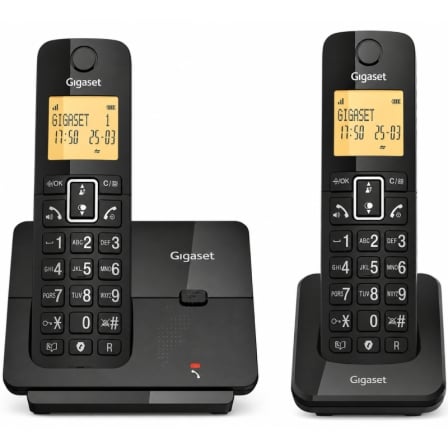 Teléfono Inalámbrico Gigaset Essential 300 DUO/ Negro
