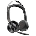 Auriculares Inalámbricos PolyVoyager Focus 2 USB-C-C + Adaptador USB-C/A/ con Micrófono/ Bluetooth/ Negros
