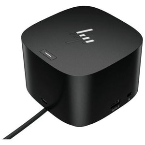 Docking USB Tipo-C HP G4/ 2xUSB/ 2xUSB Tipo-C/ 1xAC/ 1xHDMI/ 1xRJ45/ 2xDisplayPort/ 1xThunderbolt/ 2xUSB PD/ 1xUSB Tipo-C PD/ 2xTarjetas NIC/ Negro