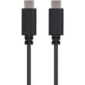 Cable USB 2.0 Tipo-C Nanocable 10.01.2301/ USB Tipo-C Macho - USB Tipo-C Macho/ 480Mbps/ 1m/ Negro