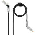 Cable USB 2.0 Tipo-C Nanocable 10.01.2602/ USB Tipo-C Macho + USB Macho - USB Tipo-C Macho + Lightning Macho/ Hasta 27W/ 480Mbps/ 2m/ Negro