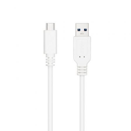 Cable USB 3.1 Tipo-C Nanocable 10.01.4001-L150-W/ USB Tipo-C Macho - USB Macho/ 10Gbps/ 1.5m/ Blanco