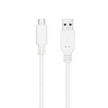 Cable USB 3.1 Tipo-C Nanocable 10.01.4001-W/ USB Tipo-C Macho - USB Macho/ 10Gbps/ 1m/ Blanco