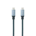 Cable USB 3.1 Tipo-C Nanocable 10.01.4101-L150-COMB/ USB Tipo-C Macho - USB Tipo-C Macho/ Hasta 100W/ 10Gbps/ 1.5m/ Gris y Negro