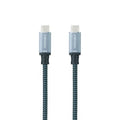 Cable USB 3.1 Tipo-C Nanocable 10.01.4102-COMB/ USB Tipo-C Macho - USB Tipo-C Macho/ Hasta 100W/ 10Gbps/ 2m/ Gris y Negro