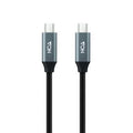 Cable USB 3.2 Tipo-C Nanocable 10.01.4301 5A 100W/ USB Tipo-C Macho - USB Tipo-C Macho/ Hasta 100W/ 20Gbps/ 1m/ Gris y Negro
