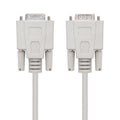Cable Serie NULL Modem Nanocable 10.14.0502/ DB9 Macho - DB9 Hembra/ 1.8m/ Beige