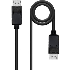 Cable DisplayPort 1.4 8K Nanocable 10.15.2803/ DisplayPort Macho - DisplayPort Macho/ 3m/ Certificado/ Negro