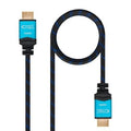 Cable HDMI 2.0 4K Nanocable 10.15.3710/ HDMI Macho - HDMI Macho/ 10m/ Negro/ Azul