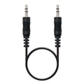 Cable Estéreo Nanocable 10.24.0100/ Jack 3.5 Macho - Jack 3.5 Macho/ 30cm/ Negro