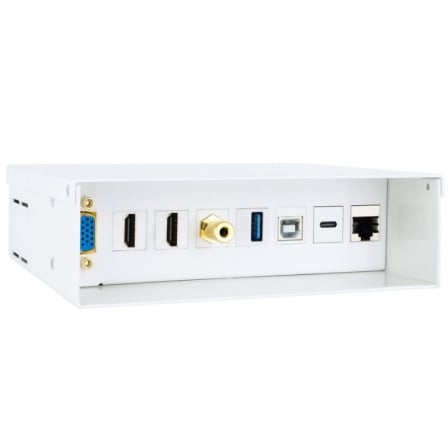 Caja de Conexiones Nanocable 10.35.0004/ VGA - 2x HDMI - Jack 3.5 - USB 3.0 - USB Tipo-C - USB 2.0 - RJ45