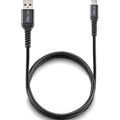 Cable USB 2.0 NGS KNOT-AC/ USB Macho - USB Tipo-C Macho/ 480Mbps/ 1m/ Negro