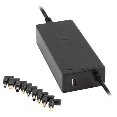 Cargador de Portátil NGS W-70W/ 1xUSB/ 70W/ Automático/ 9 Conectores/ Voltaje 18.5-20V