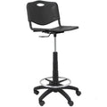 Taburete Piqueras y Crespo Robledo PVC T26GNI840RN/ Negro
