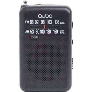 Radio Portátil Qubo R-S1/ con Cable/ a Pilas/ Negra