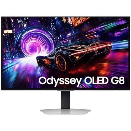 Monitor Gaming Samsung Odyssey OLED G8 S32FG812SU 32"/ 4K/ 0.03ms/ 240Hz/ QD-OLED/ Multimedia/ Regulable en altura/ Plata