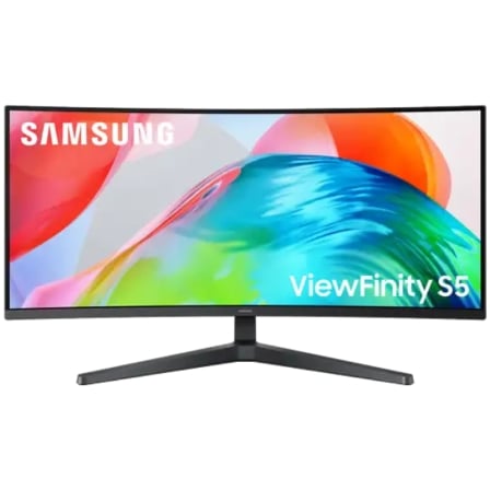 Monitor Profesional Ultraparonámico Curvo Samsung ViewFinity S5 S34H550GAU 34"/ UWQHD/ Negro