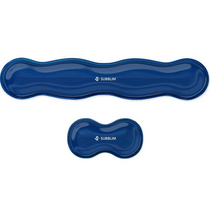 KIT ALFOMBRILLA TECLADO + RATON WRIST REST AZUL OSCURO SUBBLIM