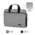 Maletín Subblim Air Padding Laptop Bag para Portátiles hasta 15.6"/ Cinta para Trolley/ Gris