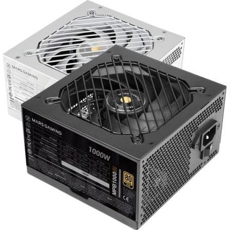Fuente de Alimentación Mars Gaming MPB1000SI/ 1000W/ Ventilador 12cm/ 80 Plus Gold