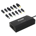 Cargador de Portátil TooQ TQLC-100BS01M/ 1xUSB/ 100W/ Manual/ 12 Conectores/ Voltaje 12-24V