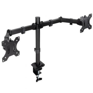 Soporte de Mesa para 2 Monitores TooQ DB1802TN-B/ Giratorio/ Inclinable/ hasta 8kg