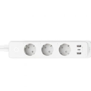 Regleta Inteligente TP-Link Tapo P300/ 3 Tomas de corriente/ 2 USB Tipo-A/ 1 USB Tipo-C/ WiFi/ Blanca