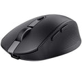 Ratón Inalámbrico Trust Ozaa Compact Wireless/ Batería recargable/ Hasta 3200 DPI/ Negro