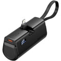 Powerbank 4800mAh Vention FHRB0/ 22.5W/ Negra/ Incluye Cable USB Tipo-C y Lightning