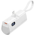 Powerbank 4800mAh Vention FHRW0/ 22.5W/ Blanca/ Incluye Cable USB Tipo-C y Lightning