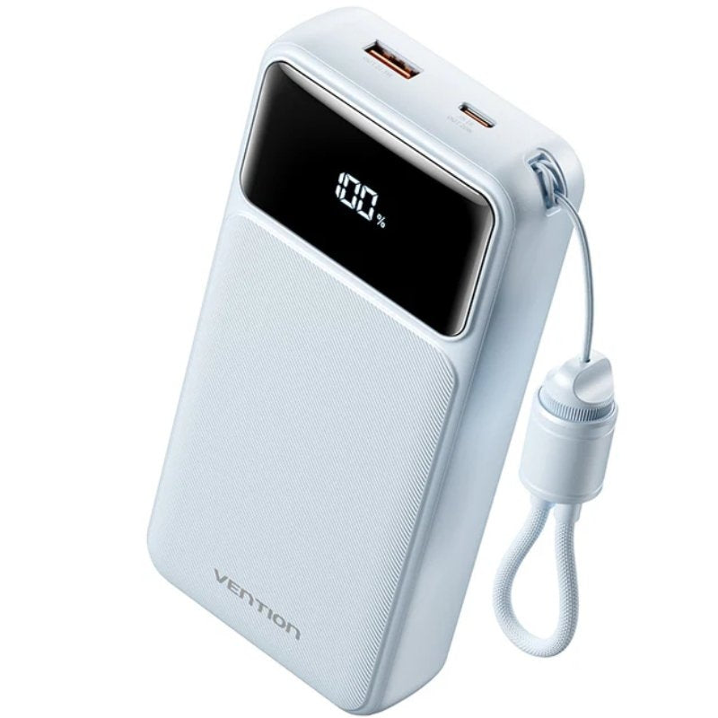 POWER BANK 20000mAh 22.5W + CABLE USB-C BLANCO VENTION