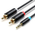 Cable Estéreo Vention BCLBJ/ Jack 3.5 Macho - 2x RCA Macho/ 5m/ Negro