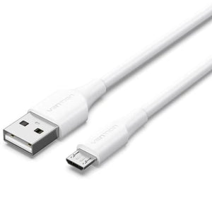 Cable USB 2.0 Vention CTIWG/ USB Macho - MicroUSB Macho/ Hasta 60W/ 480Mbps/ 1.5m/ Blanco