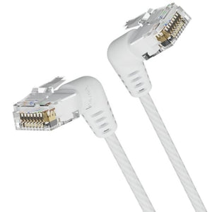 Cable de Red RJ45 UTP Vention IBOWI Cat.6A/ 3m/ Cabeza Rotatoria 360º/ Blanco
