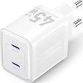 Cargador de Pared GaN Vention FEFW0-EU/ 2xUSB Tipo-C/ 45W