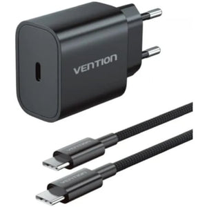 Cargador de Pared Vention G17B0-EU/ 1xUSB Tipo-C + Cable Lightning/ 20W