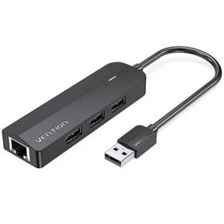 Hub USB 2.0 Vention CHPBB/ 3xUSB/ 1xMicro USB PD/ 1xRJ45