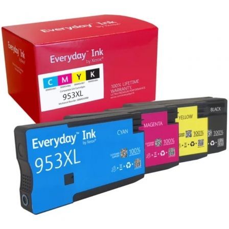 Cartucho de Tinta compatible Xerox 006R04988 compatible con HP 953XL MultiPack/ 1600 páginas/ Negro/ Cian/ Magenta/ Amarillo